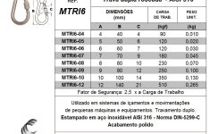Mosquetão Inox Trava dupla Roscada