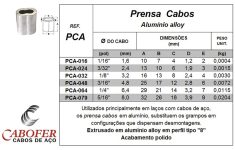 Prensa Cabos em Alumínio Alloy